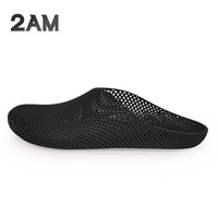 2AM4D一体居家拖鞋男女同款 室内家居鞋3D打印鞋家用高级感防滑鞋 黑色 36