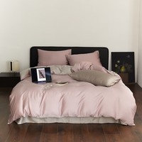 AIDLI60支兰精天丝四件套 A类莱赛尔凉感丝滑轻奢床上套件 满天星紫-曙光银1 四件套 床单款 （被套200*230cm）