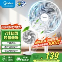 美的（Midea） 电风扇 家用风扇7叶落地扇立式轻音节能大风量电扇台扇迷你扇台立两用转页扇空气循环扇安静低音 店长推荐丨7叶劲风 百万单品 家用落地扇