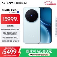 vivo X300 Pro 16GB+512GB 自在蓝 蔡司2亿APO超级长焦 蓝图影像双芯 5年持久流畅OriginOS 6 AI手机