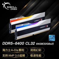 G.SKILL芝奇（G.SKILL）64GB(32Gx2) DDR5 6400 台式机内存条-幻锋戟RGB灯条(科技银)/Intel XMP/C32