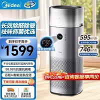 美的空气净化器家用除甲醛数显加湿净化一体机 母婴医护级杀病菌吸烟异味粉尘 除过敏原除螨滤芯新风机 【净化加湿一体】
