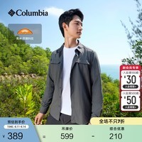 Columbia哥伦比亚户外情侣防晒UPF50旅行野营休闲运动衬衫AE0651 028 炭黑色 XL(185/104A)