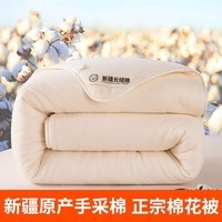 AIDLI 棉花被100%新疆棉花被棉絮双人春秋被单人棉被学生宿舍纯棉被子 童年-新疆棉-3斤 150x200cm