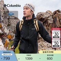 Columbia【蒋奇明同款】哥伦比亚户外情侣防水冲锋衣徒步外套XE3734 010男女同款 黑色 M(175/96A)