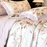 J.H.Longess60支高密莱赛尔丝滑四件套 天然植物纤维床上被套床单套件 YC-含芳 1.8m 床单款 (被套200*230cm) 套件