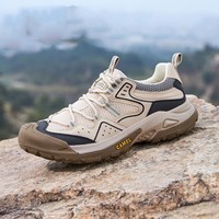 骆驼（CAMEL）【踏山】户外登山鞋男秋冬新款透气舒适徒步运动工装鞋子会员 G14S342046 杏色 【四季款】 42