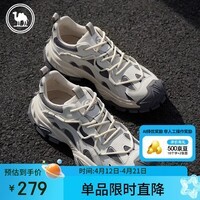 骆驼牌 男士休闲鞋户外透气网面徒步鞋 P16S342009 雨雾灰 41