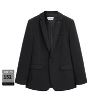 太平鸟男装 商务修身西装男士西服外套B1BAD3X08 黑色1（修身） S