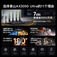 Tenda腾达路由器WiFi6+【泰山AX3000 Ultra】千兆穿墙王信号放大器增强无线家用甄选高配芯片AX12 Pro
