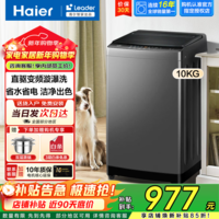 海尔波轮洗衣机8/10公斤全自动家用智家出品leader租房神器浸泡洗柔护内筒不伤衣水电双宽换新回收补贴 EB100B32MATE1 波轮
