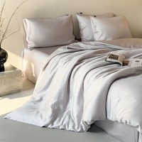 克努帛纯天然木60支进口莱赛尔四件套 天然植物木浆纤维床上套件 绅士灰-y 床单款 1.8米床(被套200*230cm)