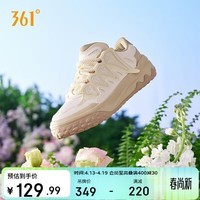 361°运动鞋女款春季革面复古情侣板鞋子女682516610-2