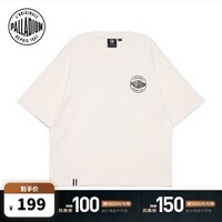 帕拉丁（PALLADIUM）运动T恤纯棉印花短袖T恤时尚百搭舒适男女同款短袖 178011-232-香草冰色 XL