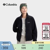 Columbia哥伦比亚户外女子时尚立领宽松保暖抓绒衣运动外套AP8182 010 黑色 M (160/84A)