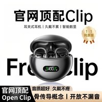 萨勒芬妮【新款丨柏林之声】蓝牙耳机真无线骨传导概念挂耳开放夹耳式运动降噪超长续航耳夹式不入耳式 星耀黑【顶配版】 杜比全景音丨舒服入耳丨通话降噪