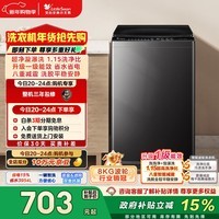 小天鹅(LittleSwan)波轮洗衣机小型全自动家用 8KG TB80V27T 以旧换新 国家补贴 京东自营 一级能效 宿舍租房神器