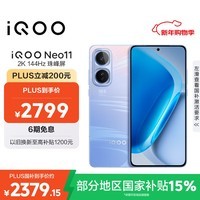 iQOO Neo11 16GB+256GB面对疾风2K 144Hz珠峰屏 骁龙8至尊版 国家补贴iqooneo11学生游戏电竞手机