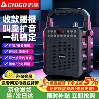 志高(CHIGO)无线蓝牙音箱手提便携式家用小型收音机户外大音量收款喇叭会议教学摆摊商店门店促销扩音多功能款