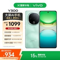 vivo Y300 8GB+256GB 青松 国家补贴 新一代超级扬声器 6500mAh超薄蓝海电池 超抗摔护眼直屏 AI手机