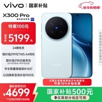 vivo X300 Pro 12GB+256GB 自在蓝 蔡司2亿APO超级长焦 蓝图影像双芯 5年持久流畅OriginOS 6 AI手机