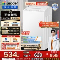 统帅（Leader）海尔出品 全自动家用波轮洗衣机6公斤 迷你租房神器 除螨洗童装洗 抗菌波轮 羊毛洗 以旧换新M20D0