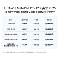 HUAWEI MatePad Pro 12.2英寸 2025华为平板电脑 2.8K 双层OLED屏 WIFI 12GB+512GB 幻影紫