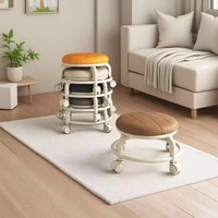 家具 小凳子 家用 双层加厚支架-【免钉卡扣安装】颜色随机