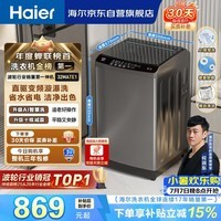 海尔（Haier）全自动波轮洗衣机10公斤大容量  直驱变频 6键自编程 国家补贴京东自营 家用租房 EB100B32Mate1