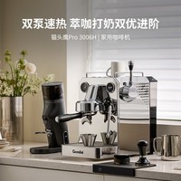 格米莱（GEMILAI）【新年礼物】猫头鹰G3006H咖啡机 家用半自动咖啡机小家电意式浓缩 双泵速热 【双泵 萃咖打奶可同步】水镜银