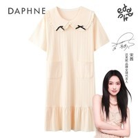 DAPHNE达芙妮【N】带胸垫睡衣女士夏季短袖睡裙韩版可爱卡通新款可外穿连衣裙 HC2934【30棉含量，带胸垫】 女XL
