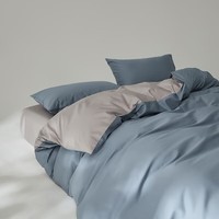 AIDLI100S纯棉四件套新疆棉纯棉被套床单枕套 高支高密床上用品  瑞吉尔蓝1 1.5/1.8m床 床单款 （被套200*230cm）