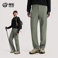探拓（TECTOP）户外男士休闲裤春夏透气弹力长裤登山徒步软壳工装裤 潮水绿 XL