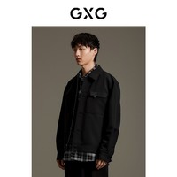 GXG男装 黑色休闲夹克外套 秋季新款GEX12112513 黑色 S