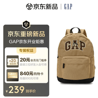 盖璞（GAP）26年新品双肩包牛津布背包休闲卡通书包男女同款卡其色