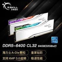 G.SKILL芝奇(G.SKILL)64GB(32Gx2)套装 DDR5 6400频率 台式机内存条-皇家戟RGB灯条/C32