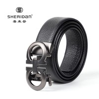 喜来登（SHERIDAN）头层牛皮男士自动扣腰带 商务休闲裤带 时尚520送男友长辈礼盒装 NL220556S