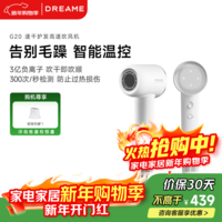 追觅韶光G20家用电吹风恒温速干吹风筒负离子高速护发无叶吹风机 象牙白AHD12B 跨年送礼礼物