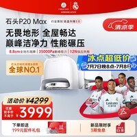 石头(roborock)扫地机器人扫拖一体 P20 Max扫拖洗烘一体机 自动集尘热水洗拖布擦地拖地 A2950RR