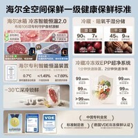 海尔(Haier)【莎莎同款】云溪625L十字冰箱磁控全空间保鲜零嵌双净化自动制冰BCD-625WGHTD1BBVU1政府补贴15% 625L十字门|磁控全空间保鲜|超薄零嵌