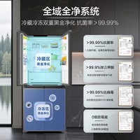 海尔（Haier）冰箱四开门594mm超薄嵌入式 全空间净化家用一级能效456升 变频无霜大容量十字门家电换新补贴15% 26年超级新品+冷藏冷冻双净化系统-30℃深冷速冻