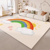 KAYE儿童房地毯卧室阅读区垫子免洗可擦客厅书房沙发茶几毯卡通床边毯 SJR-Y快乐跳跳10 60X160cm