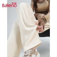 班尼路裤子女装窄版细条绒直筒裤子2026春秋新款潮流显高小个子休闲裤6 杏#纯色 【窄版显瘦】 S