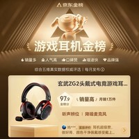 竹林鸟玄武ZG2头戴式电竞游戏耳机专用2.4G无线蓝牙有线type-c四模7.1音效一键听声辨位长续航降噪麦克风 黑色 套餐一（含支架）