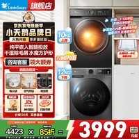小天鹅（LittleSwan）10公斤洗烘套装 滚筒洗衣机烘干机 水魔方智能投放 银离子除菌 智能感温  低温柔烘 国家补贴 【12KG蒸汽消毒洗】V20+HL02T 洗烘套装