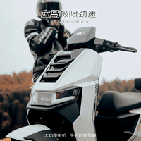 立马电动摩托车【CCTV大国品牌】极限劲速高速续航109KM强劲电机72V38Ah铅酸电池智能电动车 素雅白