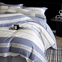 索隆全棉长绒棉60支贡缎活性印花四件套 纯棉贡缎大版印花床品套件 WTS33伊格兰 1.8m床 床单款 (被套200*230cm) 四件套