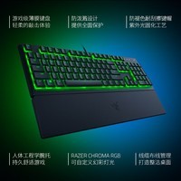 雷蛇（Razer）雨林狼蛛V3 X 轻机械游戏键盘 电竞游戏键盘 104键 带腕托 RGB单色背光灯效