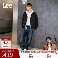 Lee【张凌赫代言】25秋冬新品EasyRider761宽松阔腿磨毛深蓝男牛仔裤 深蓝色 28