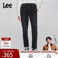Lee商场同款422标准中腰直脚黑灰色女牛仔裤潮流A06298 黑灰色 25